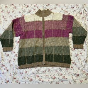 dressbarn, knit zip up.